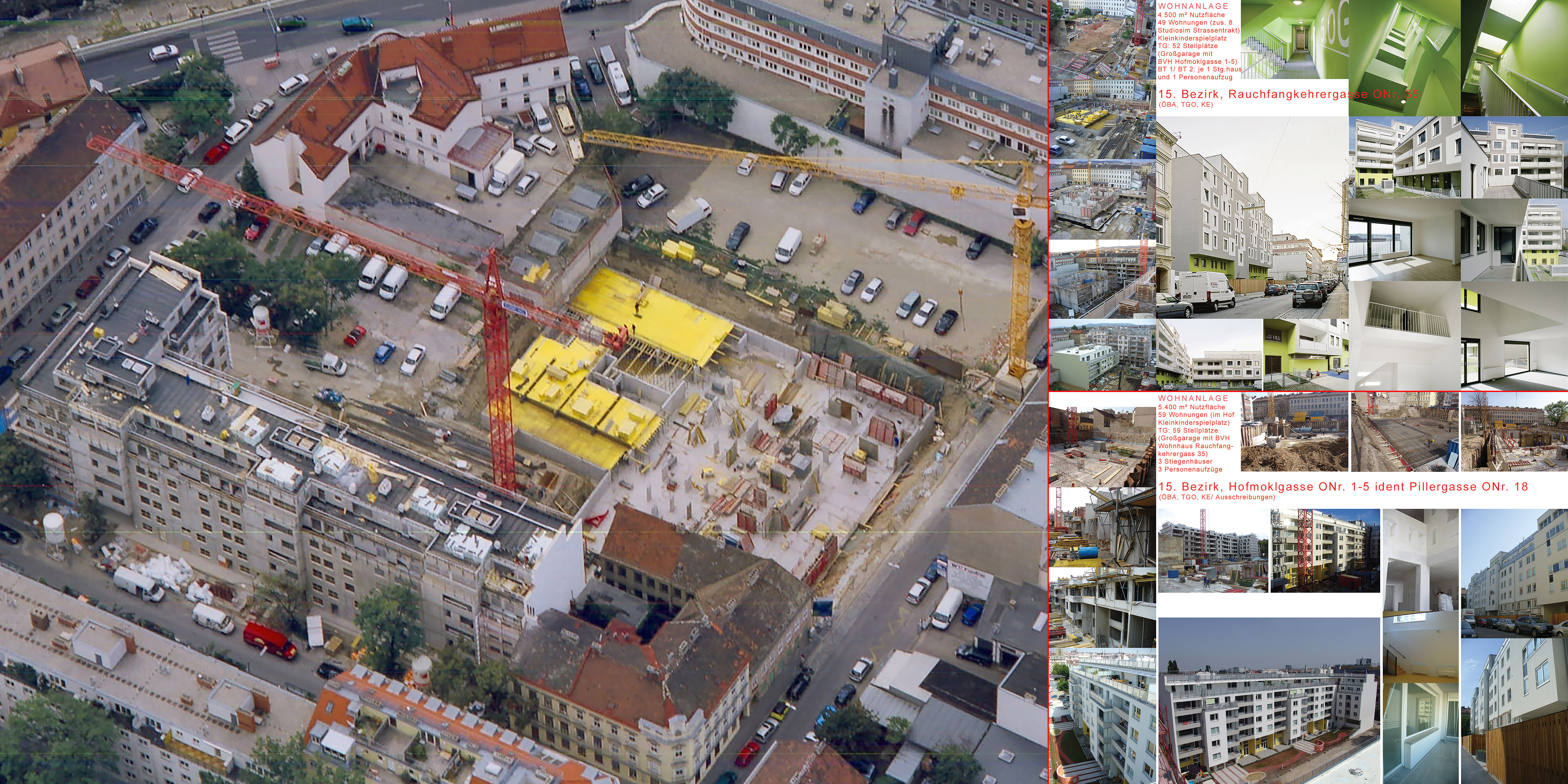 Wohnhausanlagen Rauchfangkehrergasse und Hofmoklgasse, 15. Bezirk Wien